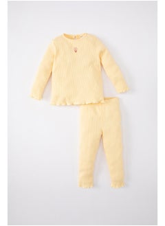 DeFacto Babygirl Regular Fit Bike Neck Long Sleeve Knitted Set -2 Pieces  - Image 3