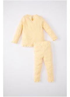 DeFacto Babygirl Regular Fit Bike Neck Long Sleeve Knitted Set -2 Pieces  - Image 4