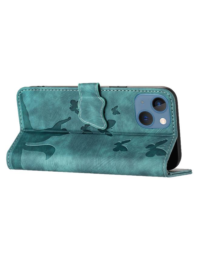 Zaboon Case For iPhone 13 mini Butterfly Cat Embossing Flip Leather Phone Case - Image 5
