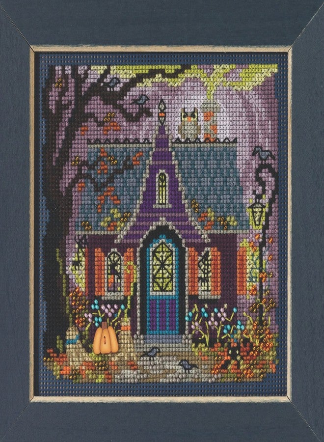 Mill Hill Haunted Cottage Beaded Counted Cross Stitch Kit 2023 Buttons & Beads Autumn MH142324 - Image 2