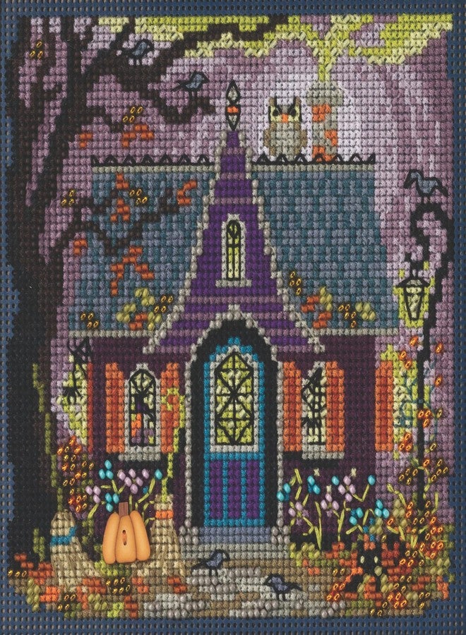 Mill Hill Haunted Cottage Beaded Counted Cross Stitch Kit 2023 Buttons & Beads Autumn MH142324 - Image 1