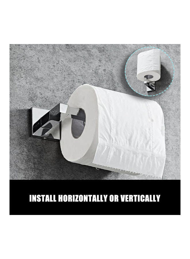 NIBEMINENT Toilet Paper Holder Silver 17.50 x 4.40 6.50cm - Image 3