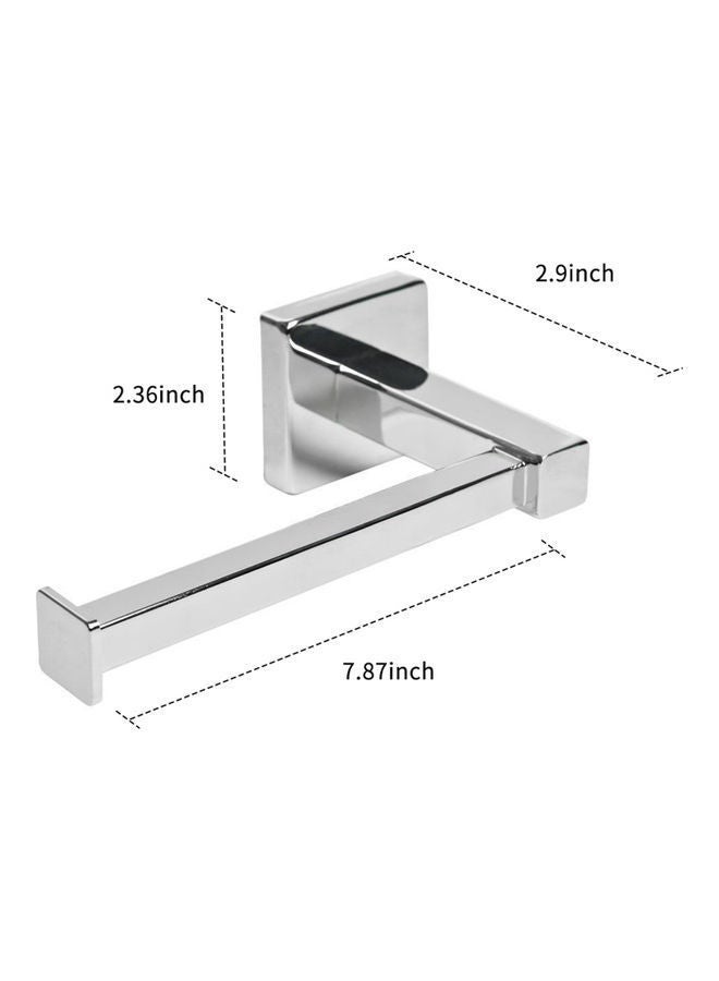 NIBEMINENT Toilet Paper Holder Silver 17.50 x 4.40 6.50cm - Image 2