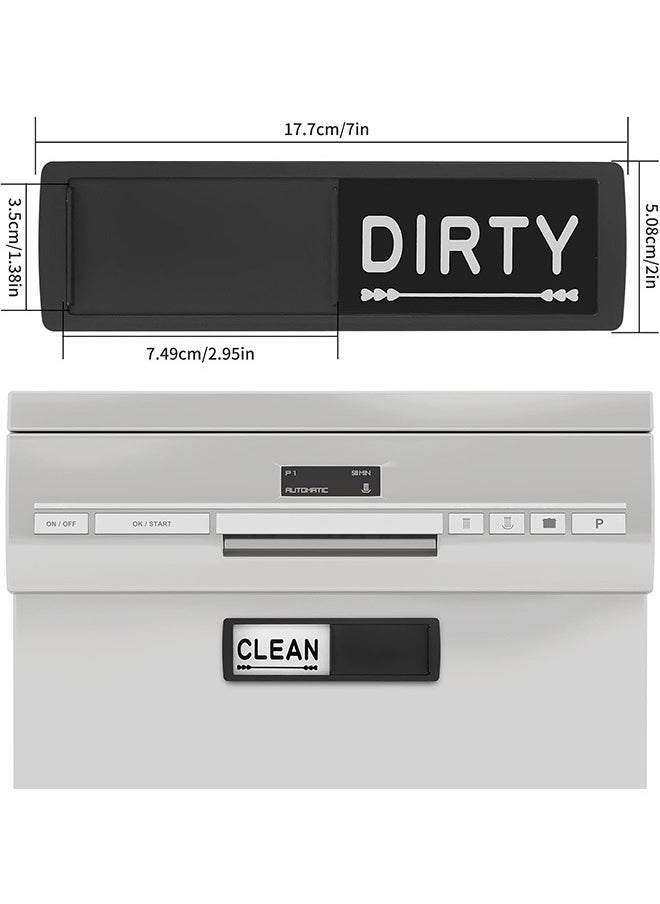 Generic - Dishwasher Magnet Clean Dirty Sign Dirty or Clean Dishwasher Magnet Sign Strong Clean Dirty Magnet Slide Indicator Magnetic Dirty Clean Dishwasher Magnet for Dishwasher or Refrigerator - Image 1