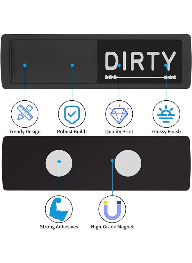 Generic - Dishwasher Magnet Clean Dirty Sign Dirty or Clean Dishwasher Magnet Sign Strong Clean Dirty Magnet Slide Indicator Magnetic Dirty Clean Dishwasher Magnet for Dishwasher or Refrigerator - Image 1