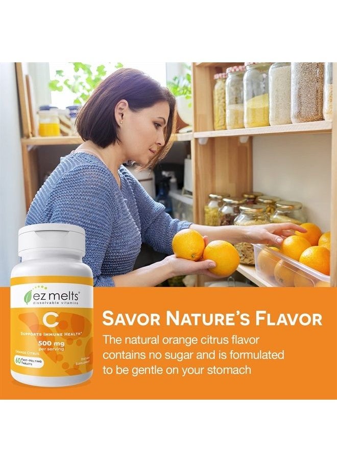 EZ Melts - Dissolvable Vitamin C 500 mg, Sugar-Free, 1-Month Supply - Image 1