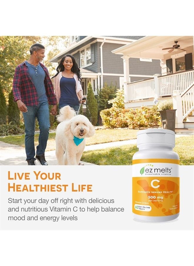 EZ Melts - Dissolvable Vitamin C 500 mg, Sugar-Free, 1-Month Supply - Image 1
