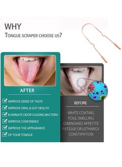 Bukela Copper Tongue Scraper (2 Pack), Tongue Cleaner for Reduce Bad Breath, Tongue Scrapers for Adults & Kids, 100% Copper Metal Tongue Scraper Set for Oral Care & Easy to Use (round-bead)  - Image 4