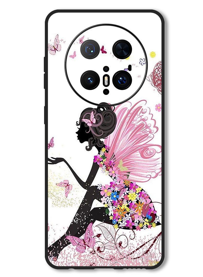 Theodor Case Compatible with Huawei Mate 70 Pro/ 70 Pro + Protection Shockproof Bumper Cover Butterfly Girl - Image 1