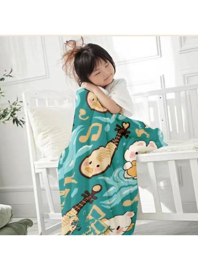 عام بطانية رقيقة من الفانيلا الكرتونية للأطفال والرضع (دافئة ومريحة، ومناسبة للنوم والألعاب) 70 سم * 100 سم - Image 3