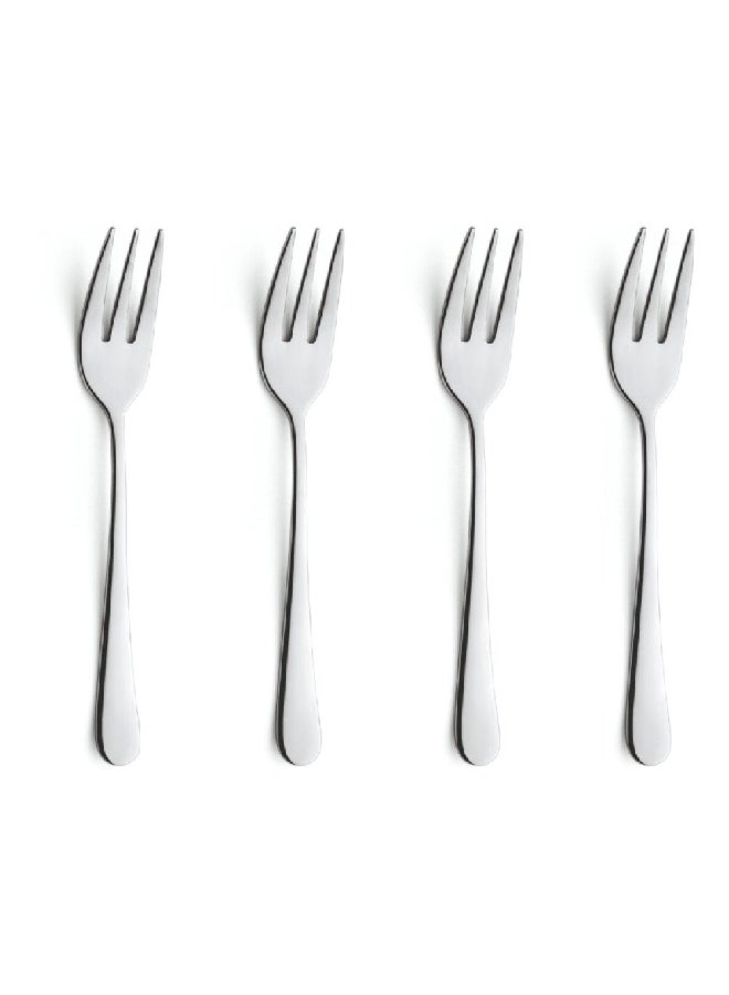 Amefa 4-Piece Austin High Quality Stainless Steel Cake Fork Set on Hanging Card Silver 1.90 x 4.78 x 20.58 cm 1410X1VDXCAN4