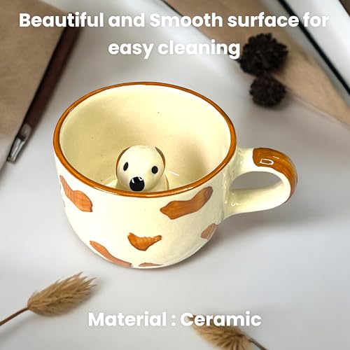 BACKKSPACE RETAIL 3D Animal Coffee Mug Comes with A Cute Dog Inside | Creative Morning Animal Cup for Hot and Cold Tea Milk Coffee | Perfect for Kids Decorations Best Office Cup (Ceramic), 350 ML - Image 2