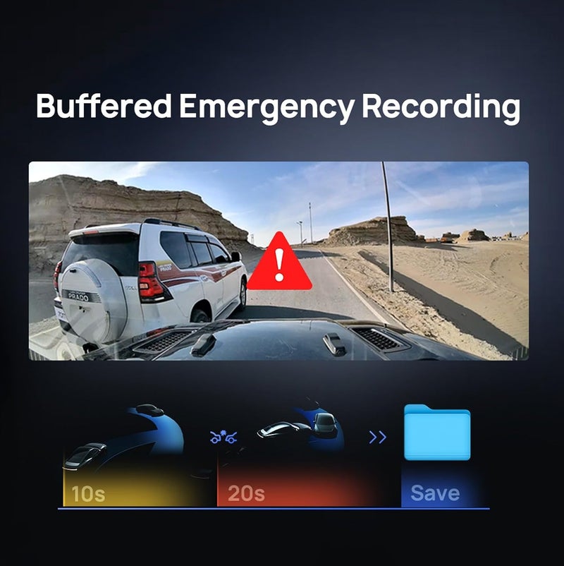 70 ماي كاميرا داش 70Mai X800 - كاميرا أمامية 4K وكاميرا خلفية 1080P مع دعم دوران 360° - Image 4