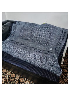 Black & White with Zari lining (Soft Linen Fabric)