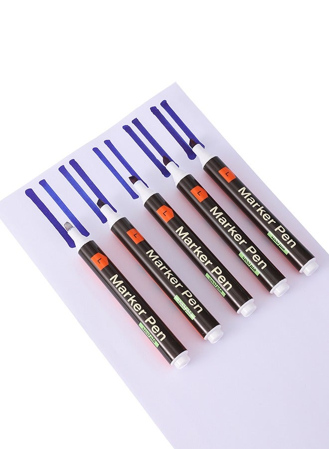 LAWAZIM Marker Pen -12 Piece Blue- Non-Toxic Washable Ink Chisel Tip Permanent Markers for Art Crafts Stationary Office School Projects Industrial Use - for Cardboard Fabric Metal Wood Glass Ceramic  - Image 2