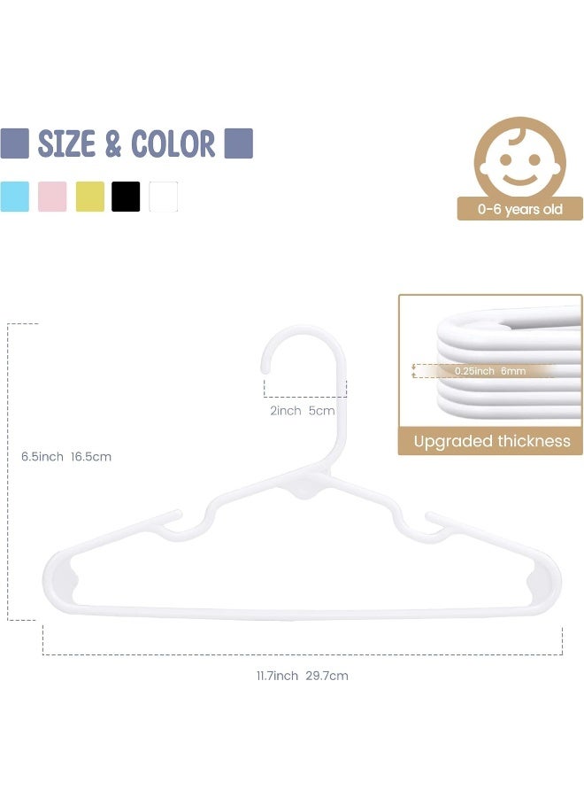 HOUSE DAY Kids Hangers 20 Pack, Premium White Baby Hangers for Closet Slim Plastic Hangers Cute Infant Hangers, Durable Kids Clothes Hanger, Toddler Hangers, Childrens Hangers Baby Hangers for Nursery - Image 3