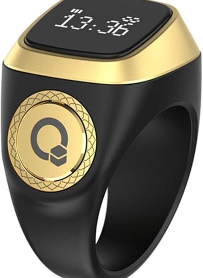 عقال الذكر الذكي IQibla المضاد للماء، عداد تسابيح رقمي بشاشة OLED، تطبيق بلوتوث، أسود 20 ملم - Image 2