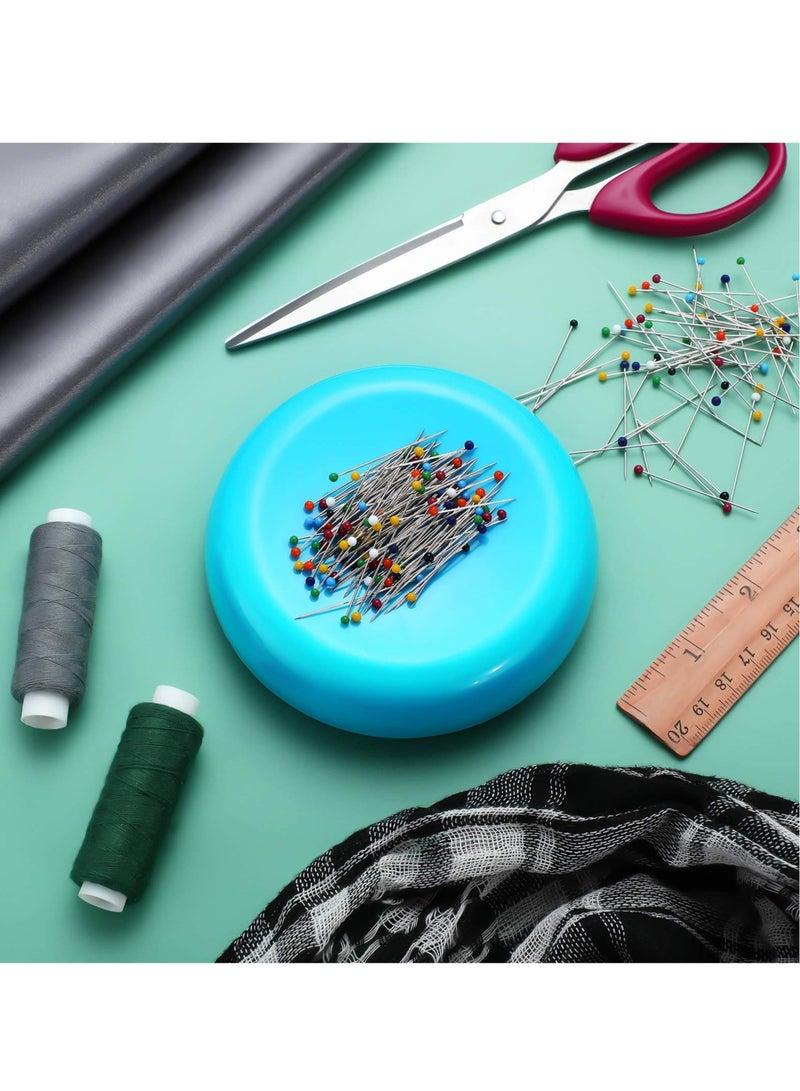 Excefore 2pcs Magnetic Sewing Pincushion Round Plastic Magnetic Sewing Cushion Magnetic Pin Holder for Sewing Needles Push Pins Hair Bobby Pins - Image 3