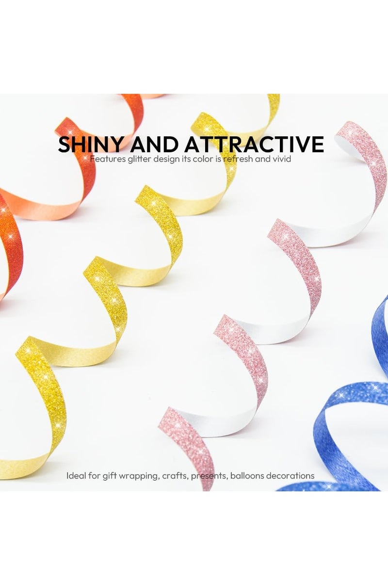 Home zone Glitter Silver Curling Ribbon 3/16" Wide × 500 Yards Glitter Ribbon for Gift Wrapping Balloon String Birthday Party Decoration Ribbons for Festive Crafts Wedding Decoration - Image 4