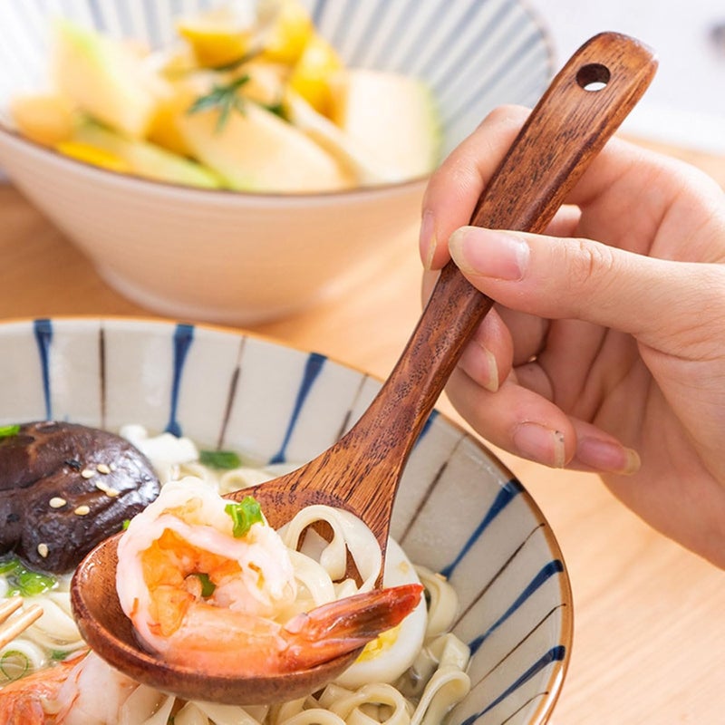 Japanese Novel Wood Soup Spoon Household Kitchen Porridge Noodles for Cooking Stirring Porridge - Image 4