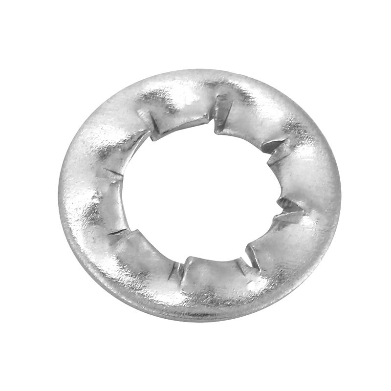 KANASI Stainless Steel Serrated Lock Washers, 100pcs M6 External Toothed Flat Washer Set for Industrial Automotive and Marine Applications (M8(50PCS)) - Image 2