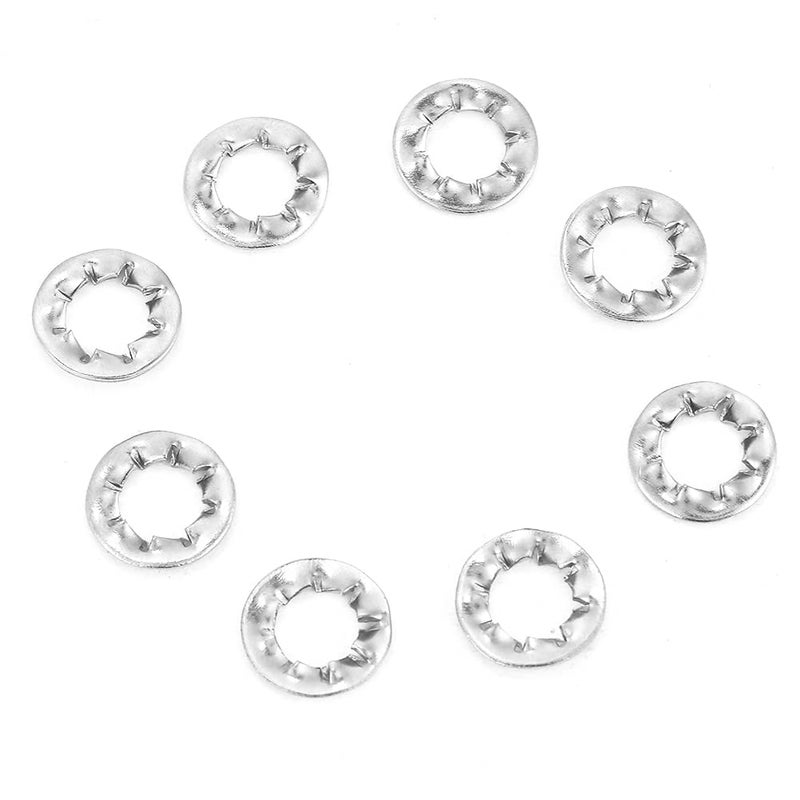 KANASI Stainless Steel Serrated Lock Washers, 100pcs M6 External Toothed Flat Washer Set for Industrial Automotive and Marine Applications (M8(50PCS)) - Image 4