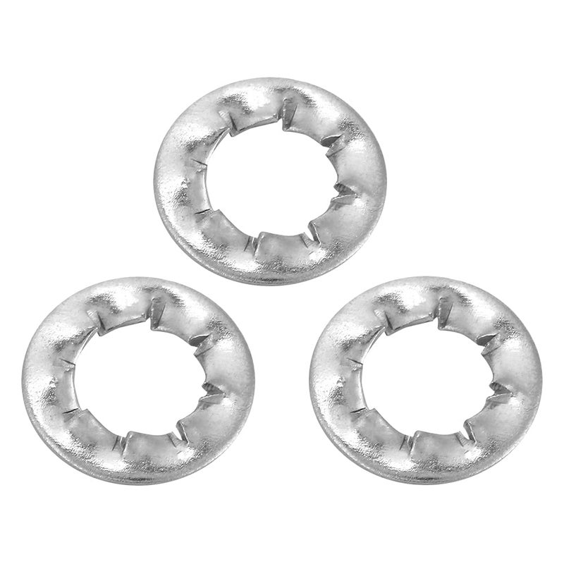 KANASI Stainless Steel Serrated Lock Washers, 100pcs M6 External Toothed Flat Washer Set for Industrial Automotive and Marine Applications (M8(50PCS)) - Image 5