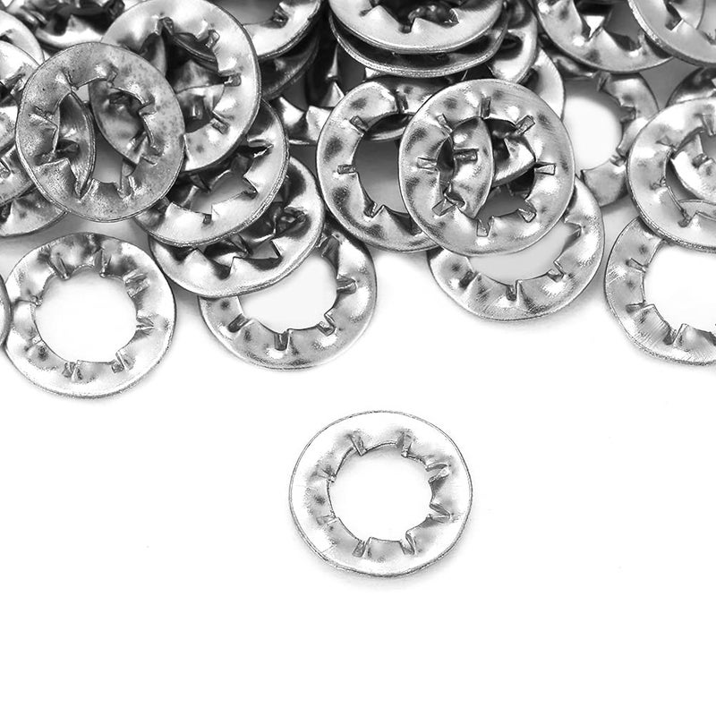KANASI Stainless Steel Serrated Lock Washers, 100pcs M6 External Toothed Flat Washer Set for Industrial Automotive and Marine Applications (M8(50PCS)) - Image 3