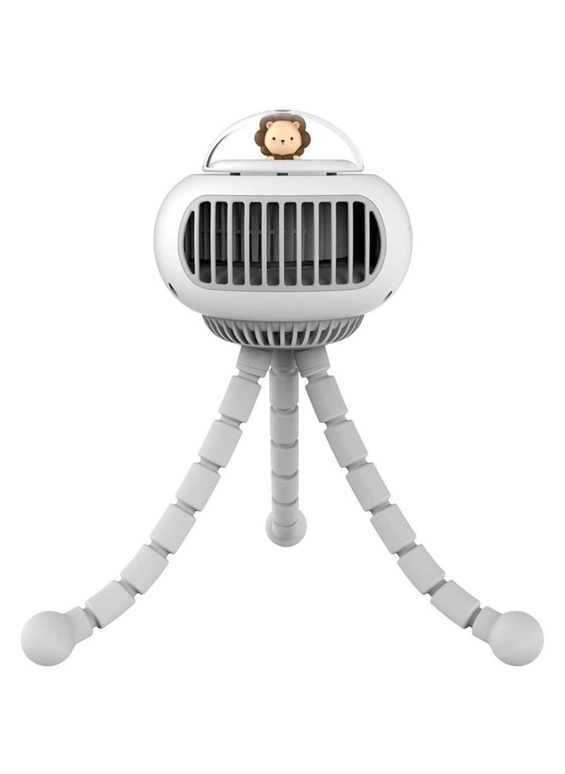 Generic - Desk Fans Small Quiet 4 Speed Stroller Fan Portable UFO Fan with Narrow Grille Baby Stroller Cooling Fan with Flexible Tripod Rotatable Handheld Personal Fan for Baby - Image 1