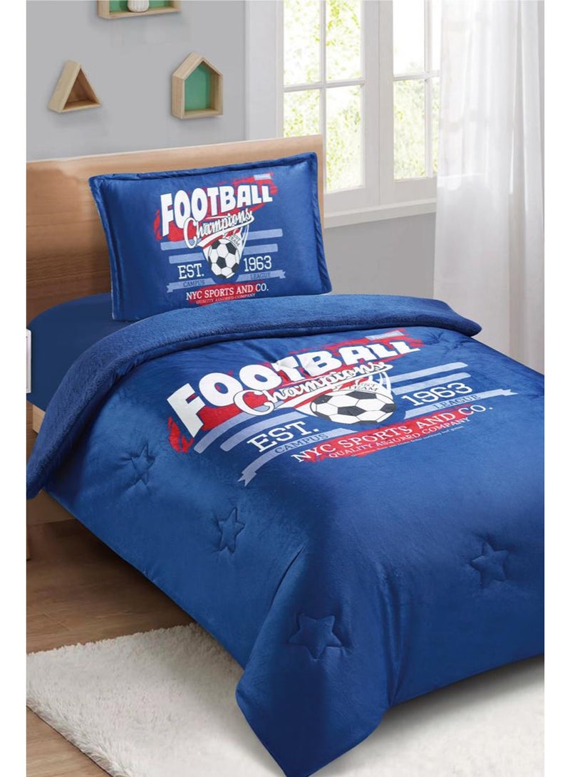 Miral Luxury Winter Comforter Set, Soft Velvet Face & Warm Fur Face, 3 Pcs - Cartoon Prints - Duvet Size 160x210 cm - Image 2