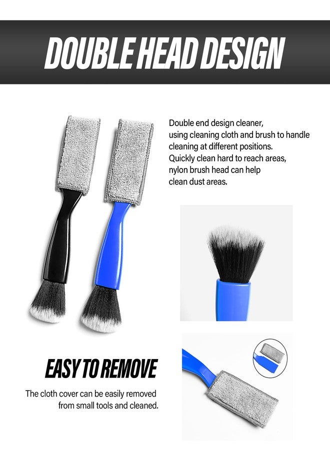 Reswish Universal 2 in 1 Duster for Car Clean,Car Bursh Tool,Double Head Brush,Auto Interior Detailing Brush,Soft Car Interior Detailing Brush Dust Brush (Black) - Image 3