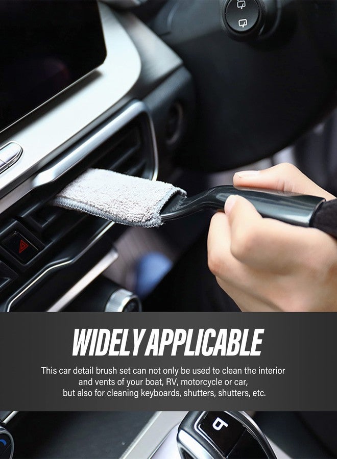 Reswish Universal 2 in 1 Duster for Car Clean,Car Bursh Tool,Double Head Brush,Auto Interior Detailing Brush,Soft Car Interior Detailing Brush Dust Brush (Black) - Image 4