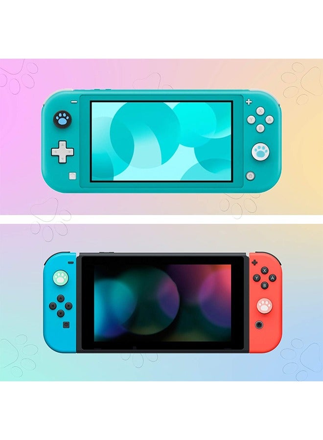28 Pieces Replacement Cute Cat Claw Design Thumb Grip Caps Thumb Grips Analog Stick Cover Joystick Cap Soft Silicone Cover Compatible with Nintendo Switch, Switch Lite and Joy Con Controller - Image 2