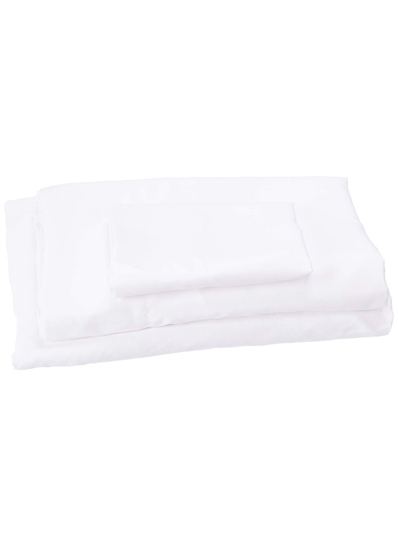 Comfort Spaces Comfort Spaces Coolmax Moisture Wicking Sheet Set Soft  Fade Resistant  All Elastic Deep Pocket Fits Up to 16"" Mattress - Warm Weather Cooling Sheets for Night Sweats  Twin XL  White  3 Piece  - Image 1