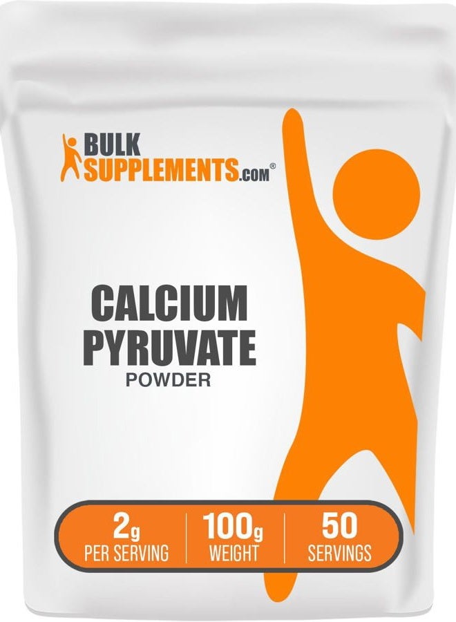 BulkSupplements .com Calcium Pyruvate Powder - Calcium Powder Supplement - Vegan & Gluten Free, 2g per Serving, 100g (3.5 oz) (Pack of 1) - Image 1