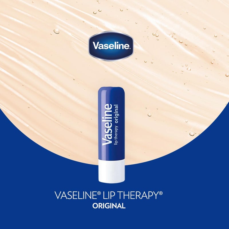 Vaseline Lip Therapy Original 8-Pack â€“ Lip Moisturizer for Dry, Cracked Lips, 0.16 Oz Ea - Image 3