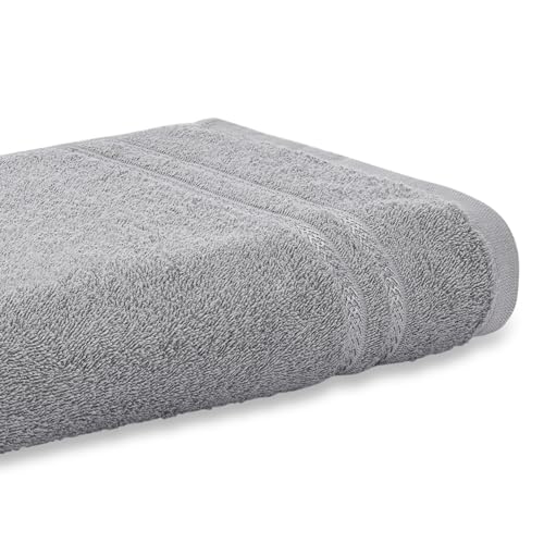 Welspun 100% Cotton Quick Dry Bath Towel | High Absorbency Super Soft, Fast Drying Towels for Bath | 380 GSM Large Size 1 Piece Bath Towel for Men and Women | Sized 70cm X 137cm Grey - Image 3