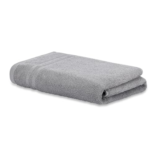 Welspun 100% Cotton Quick Dry Bath Towel | High Absorbency Super Soft, Fast Drying Towels for Bath | 380 GSM Large Size 1 Piece Bath Towel for Men and Women | Sized 70cm X 137cm Grey - Image 2