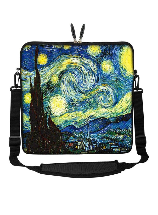 Meffort Inc 15 15.6 Inch Neoprene Laptop Sleeve Bag Carrying Case with Hidden Handle and Adjustable Shoulder Strap - The Starring Night - Image 1