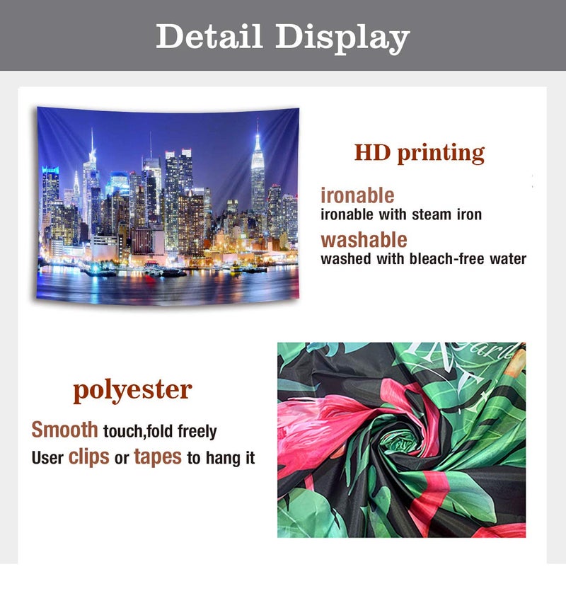 Botong BINQOO 7x5FT New York City Skyline Backdrop New York Night Scene Background NYC Bridge Skyscraper Urban Light Photo Studio Porps - Image 5