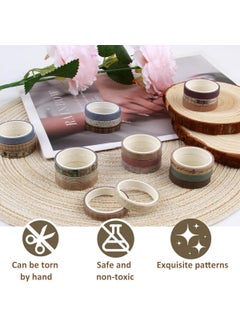 HASTHIP HASTHIP® 20Rolls Vintage Washi Tape Set, 0.7cm x 3m Narrow Washi Tape DIY Scrapbooking Decoration, Retro Decorative Antique Patterns Masking Tapes for Arts, DIY Crafts, Journals, Planners, Scrapbook  - Image 3