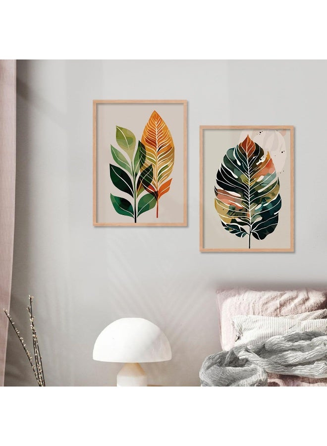 Home Trove Kotart Premium Digital Paintings With Frame For Home Decoration - Nature Inspired Leaf Painting For Living Room Bedroom Office Room Decor - Painting For Wall Decoration - Pack Of 4  - Image 4