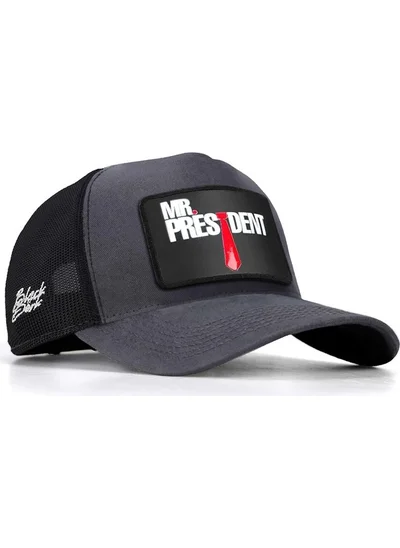Black Börk V2 Trucker Mr President - 1 Code Logo Unisex Anthracite-Black Hat
