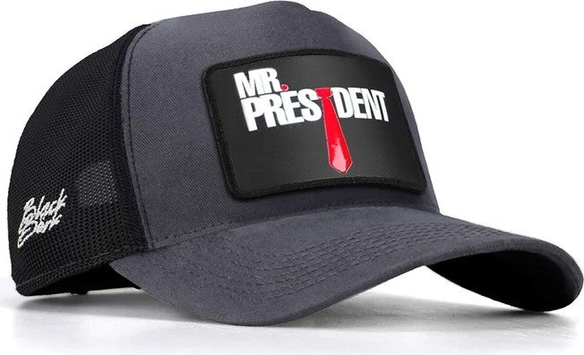 Black Börk V2 Trucker Mr President - 1 Code Logo Unisex Anthracite-Black Hat  - Image 1