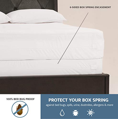 SafeRest Premium 9" Thick Box Spring Encasement - Waterproof - Breathable, Noiseless and Vinyl Free - Fits Up to 9" - FullXL - Image 3