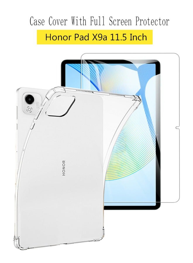 2 in 1 Honor Pad X9a 11.5 Inch Protection Pack - Ultra Clear Shockproof Case & Edge-to-Edge Screen Protector, 360 Degree Protection - Image 1