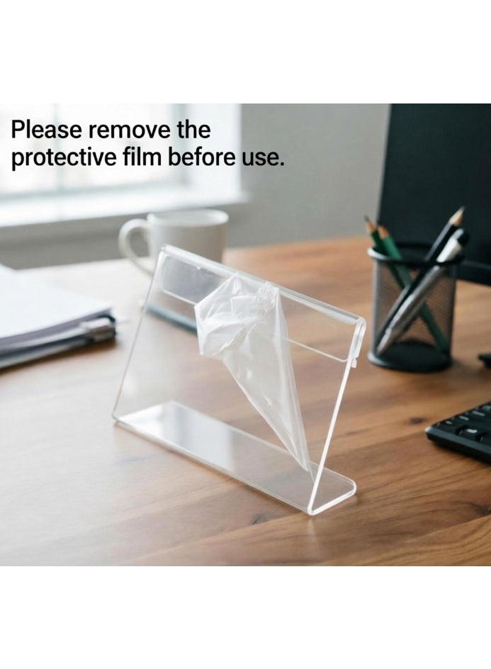Hirospace 5 PCS Small Acrylic Sign Holders, Clear L-Shape Name Card & Price Tag Display Stands, Counter Top Mini Label Holders for Retail, Food, Merchandise - Image 4