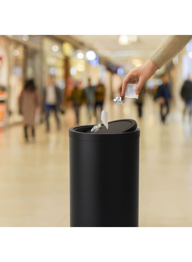 Primanova VITA stainless steel trash can with swing li odor control fingerprint resistant  60×30 cm 30 liter black - Image 2
