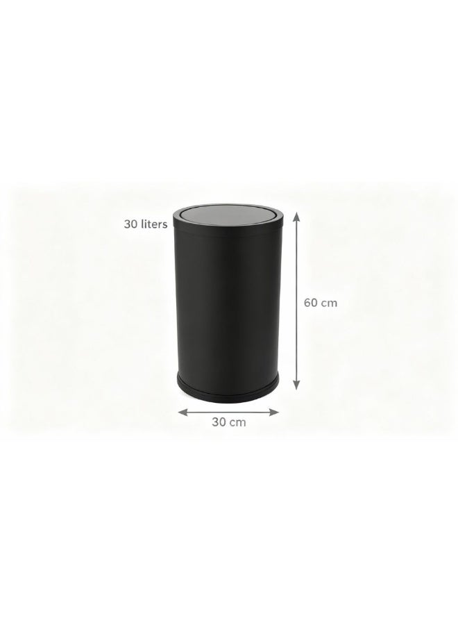 Primanova VITA stainless steel trash can with swing li odor control fingerprint resistant  60×30 cm 30 liter black - Image 5