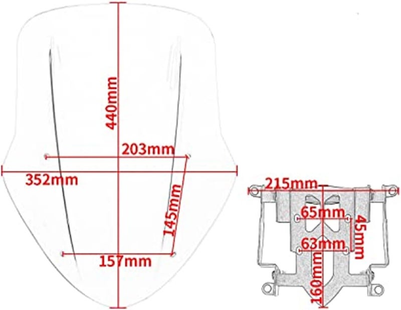 Wivplex Motorcycle Wind Deflector for Diavel 2019-2021 - Image 2